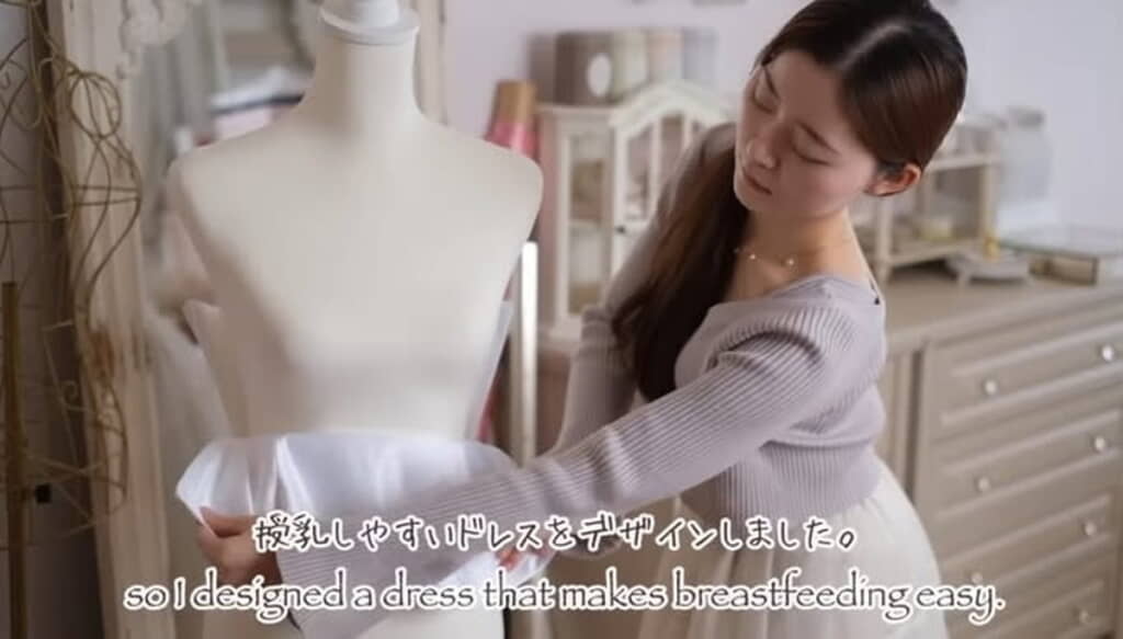 授乳しやすいデザインに