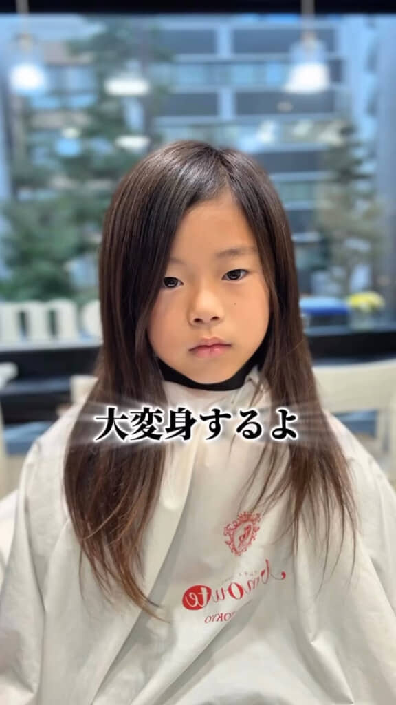 ヘアドネーションのために頑張って髪を伸ばした男の子