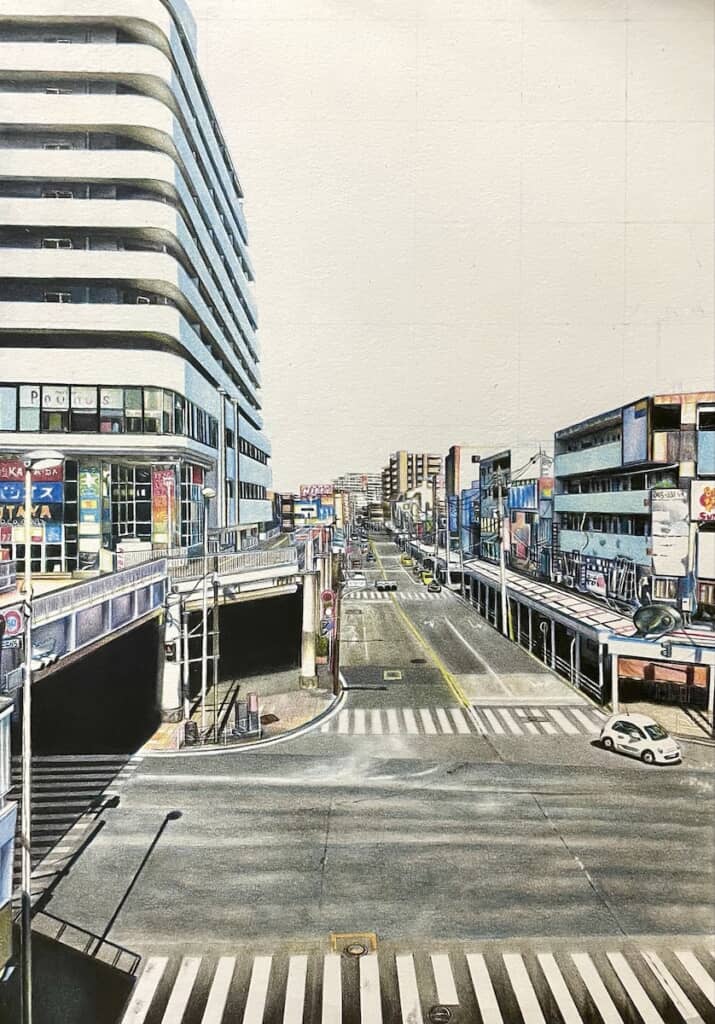 仕上げに黒と白で質感を整えます