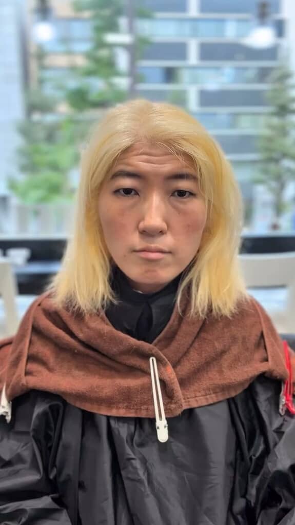 ブリーチで金髪になって……