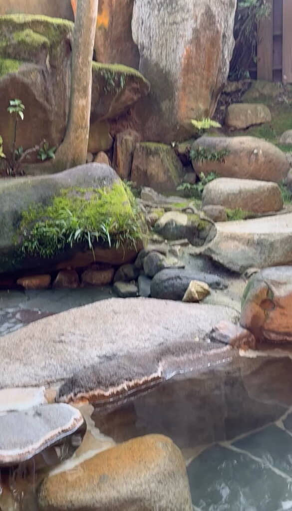 源泉掛け流しの露天風呂