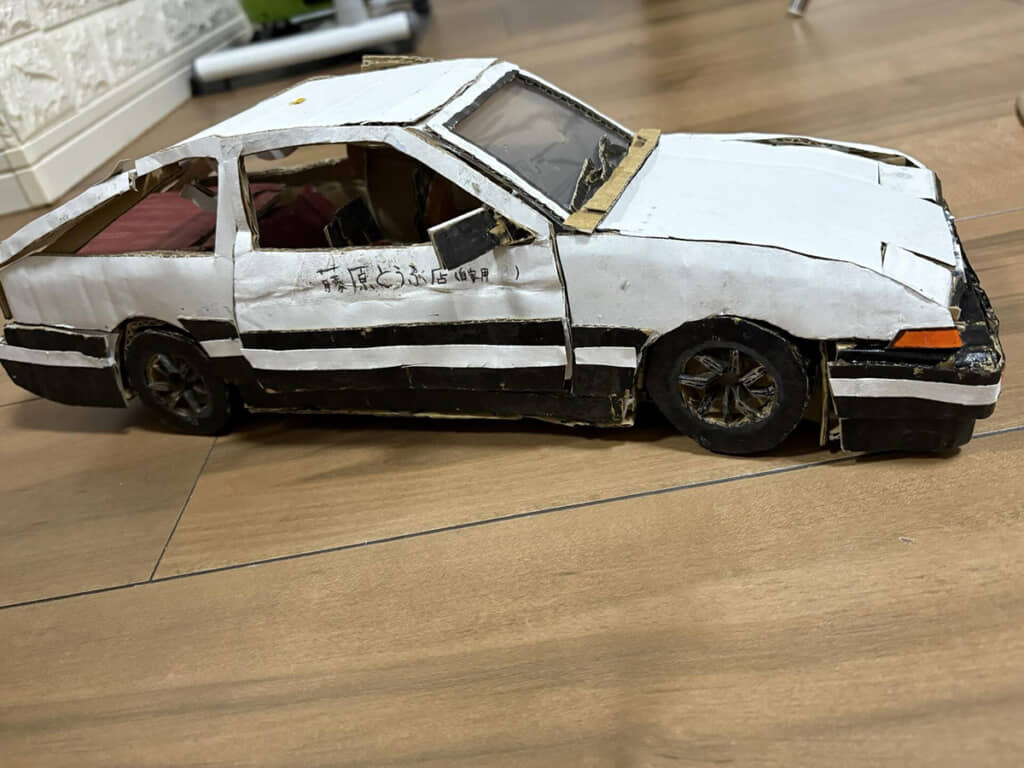 「藤原とうふ店（自家用）」の文字も再現