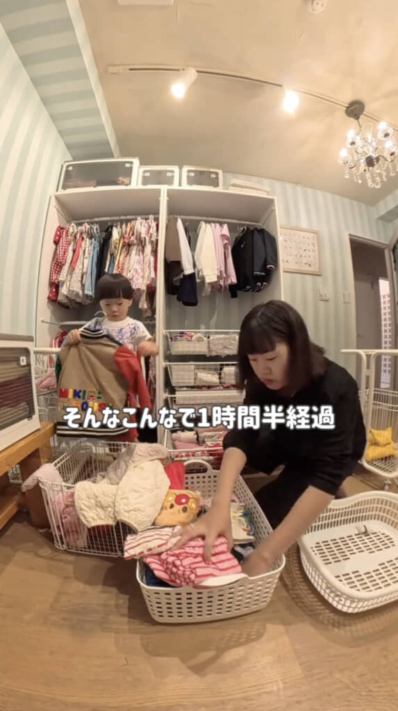 子どもたちが手伝ってくれる場面も