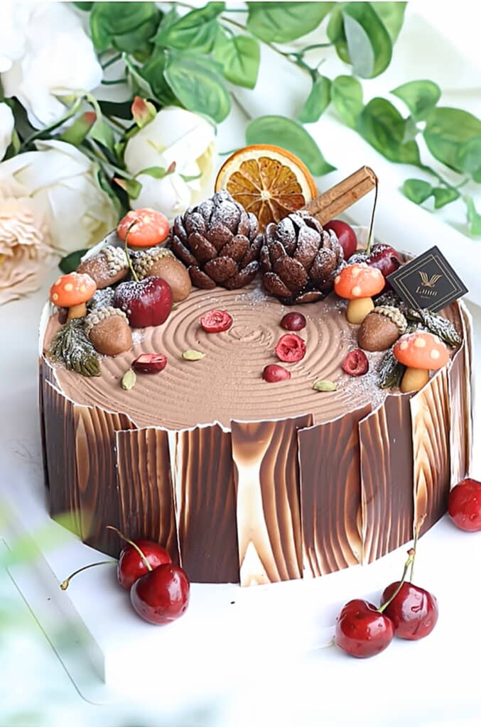 芸術的なブッシュドノエルが完成！