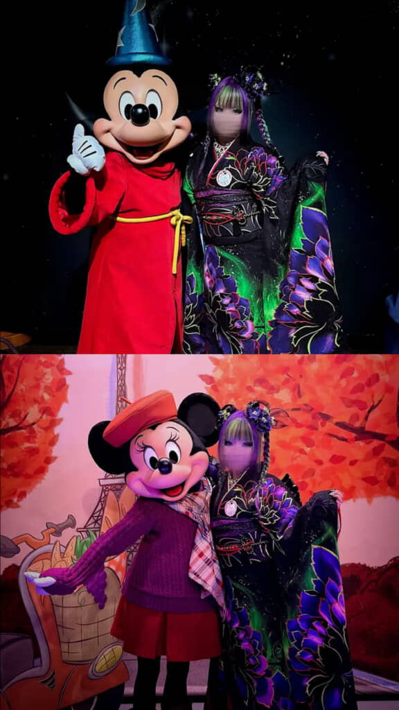 ミッキー＆ミニーと2ショットをとることができました◎