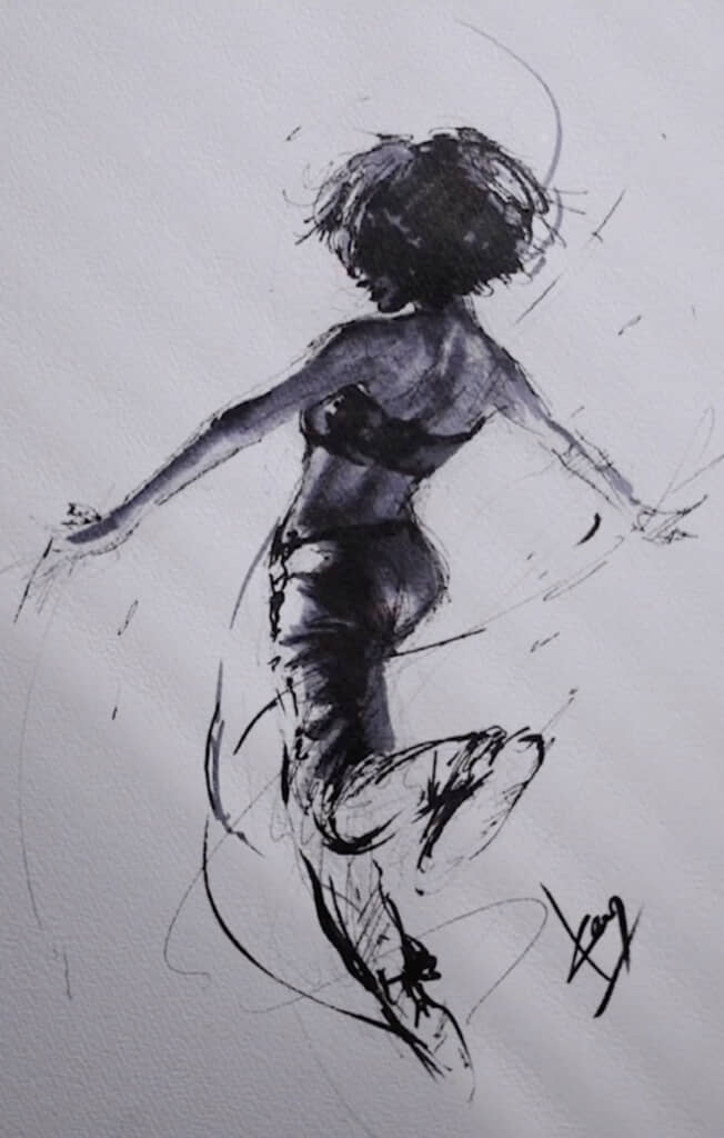 動きを感じる美しい作品が完成