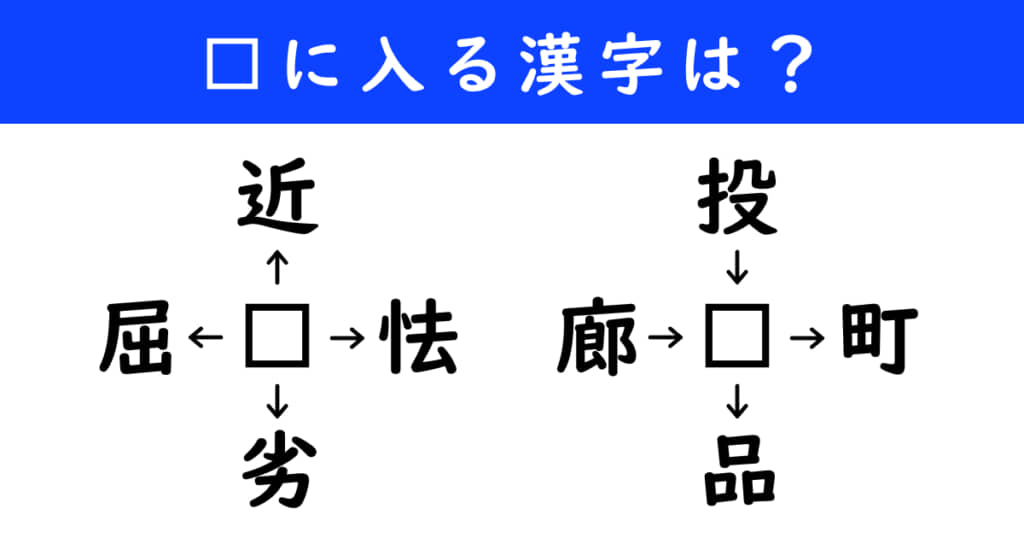 漢字パズル　和同開珎　二字熟語　穴埋め