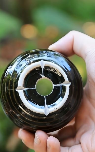 高台に溝を入れる