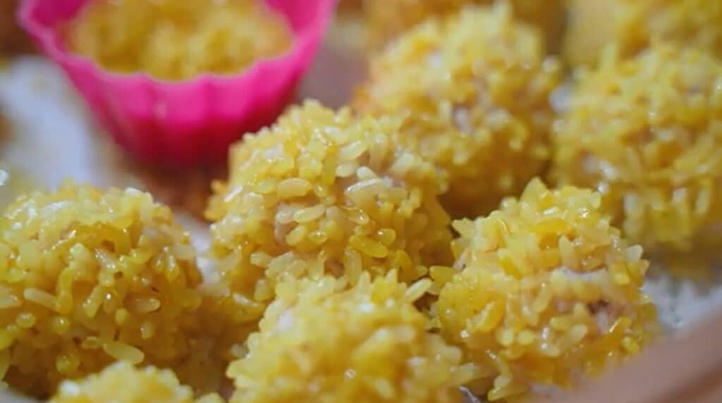 真珠団子が輝いています