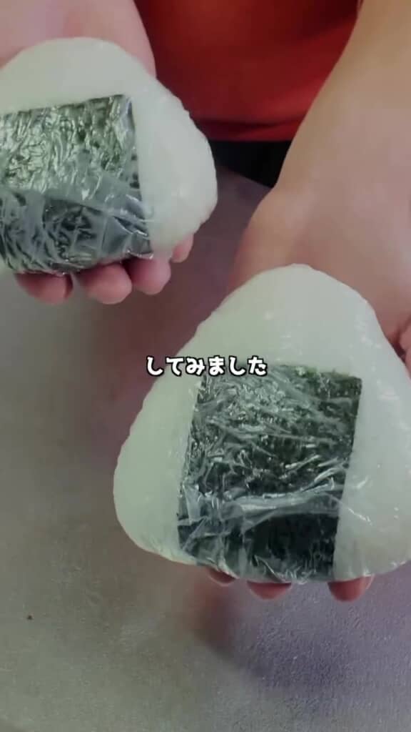 大きなおにぎり弁当が完成！