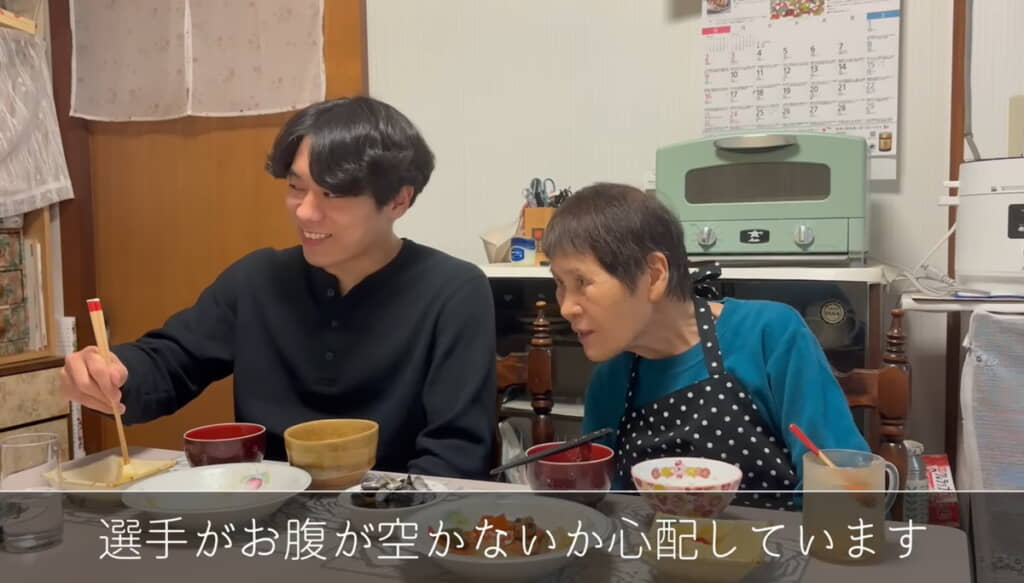 選手のお腹を心配するのも優しい