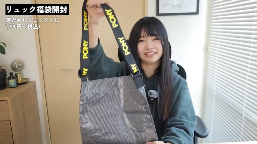 ミニバッグ1点目のポニー「リップストップ クリアトート」