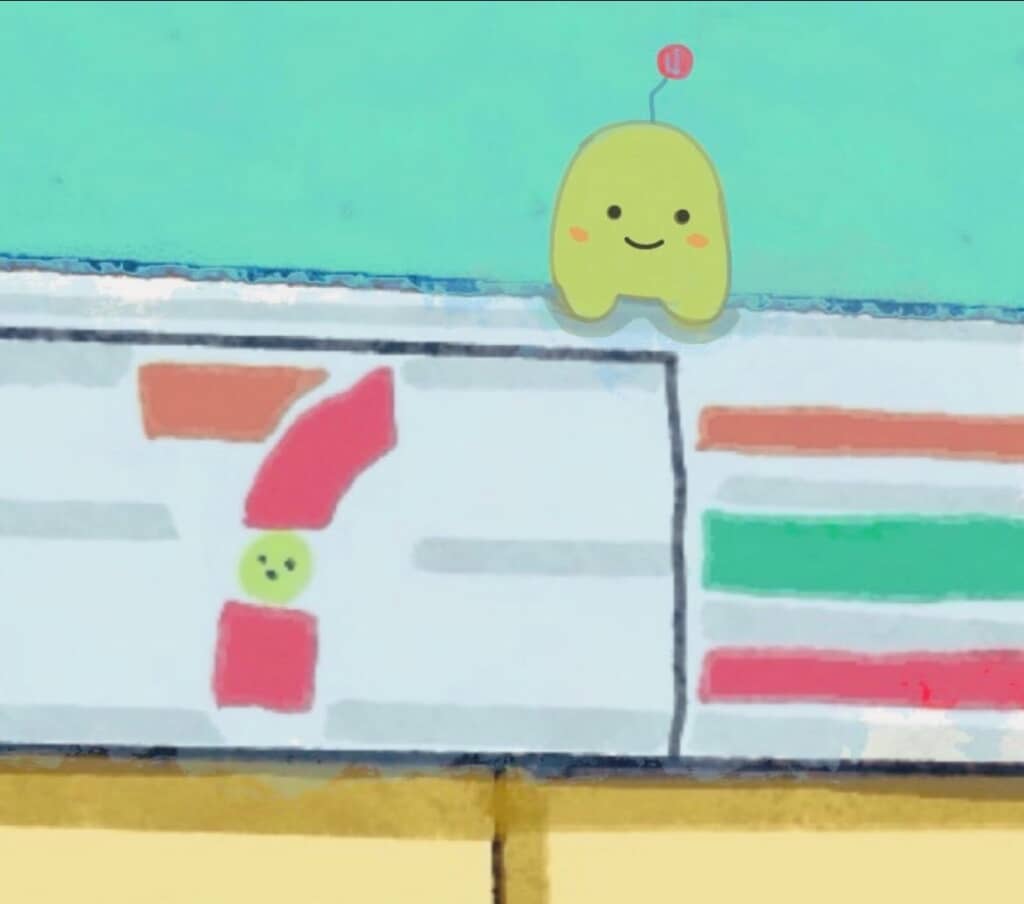 セブンイレブンの屋根にはかわいい生き物が