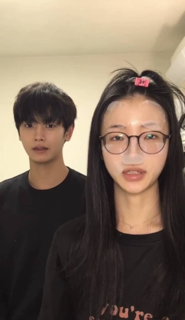 すっぴんの男女が大変身