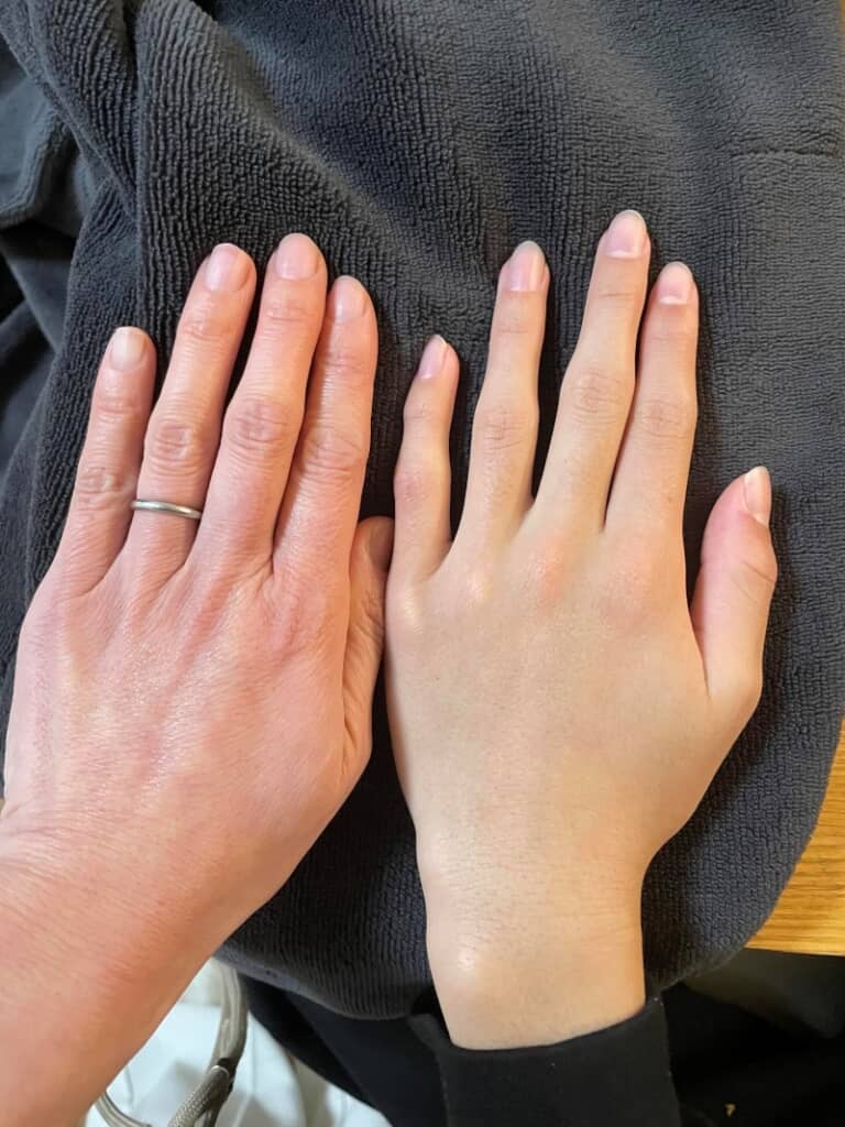 きれいな手！