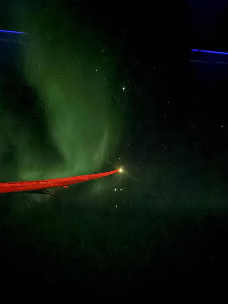 機内から見られるなんてラッキー