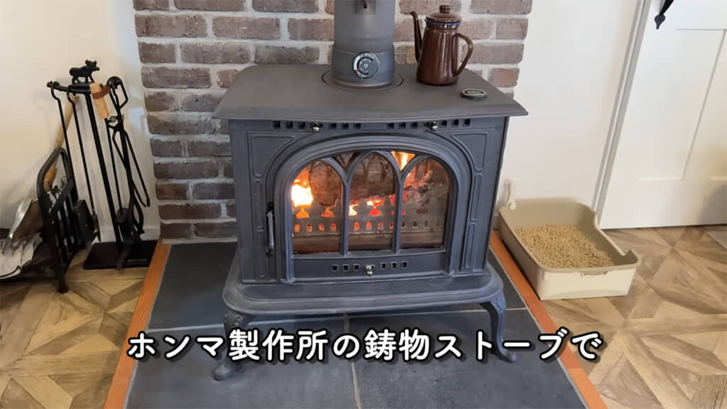 魅力的な薪ストーブ