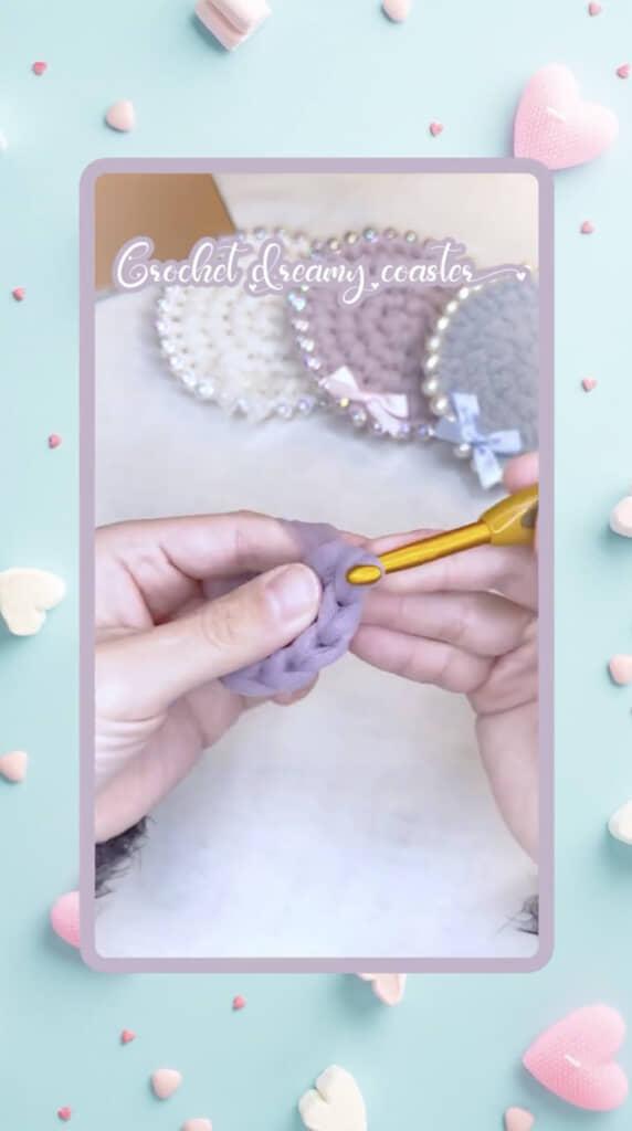 輪の作り目からスタート