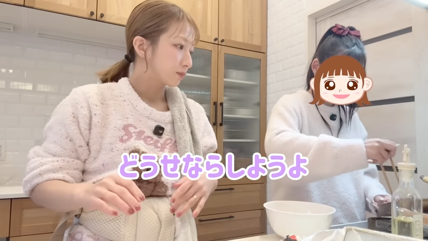 長女の希空と料理する辻希美