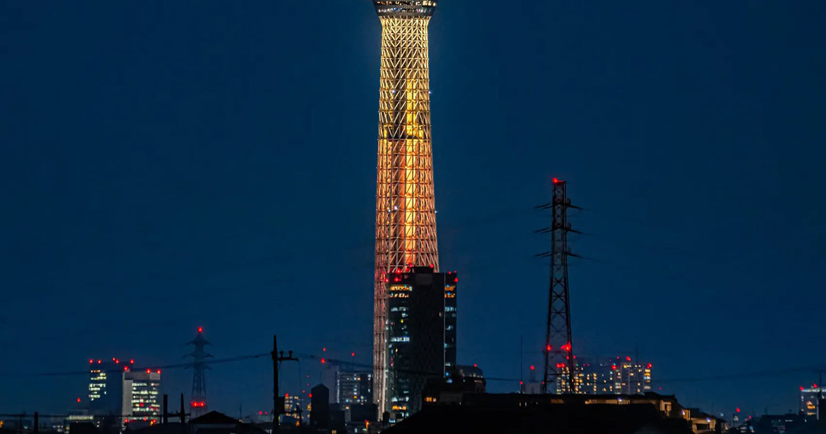 「突き刺してますやん」東京スカイツリーを撮影したら……　写り込んだ“とんでもない瞬間”に「よく撮ったね」「デッカい！」（1/3） | ライフスタイル ねとらぼ