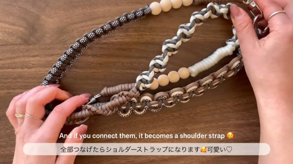 2つを繋げるとショルダーストラップに！