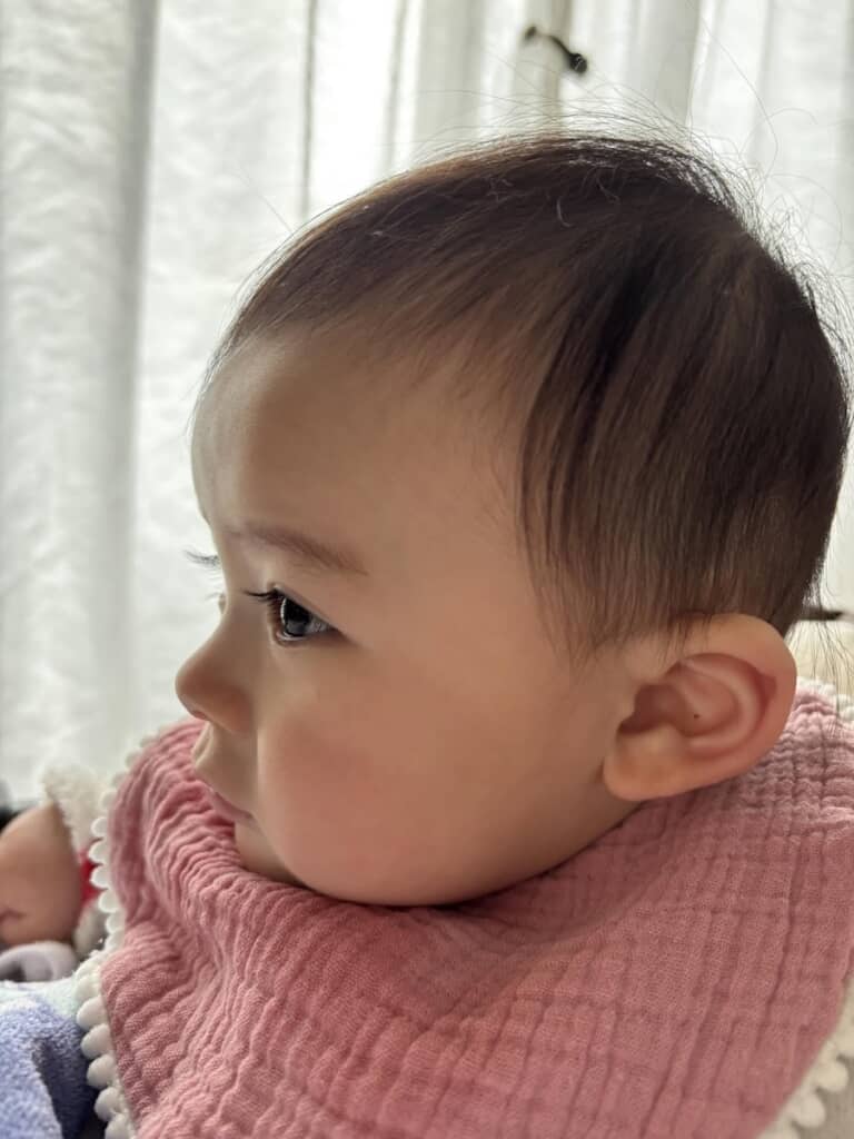 まだ髪は少なめです