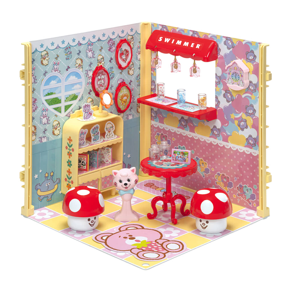 ひっくり返すとパステルカラーのお部屋に変身