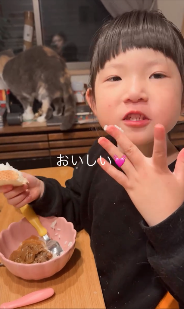 長女ちゃん「おいしい！」（ただし、おかわりはしなかった）
