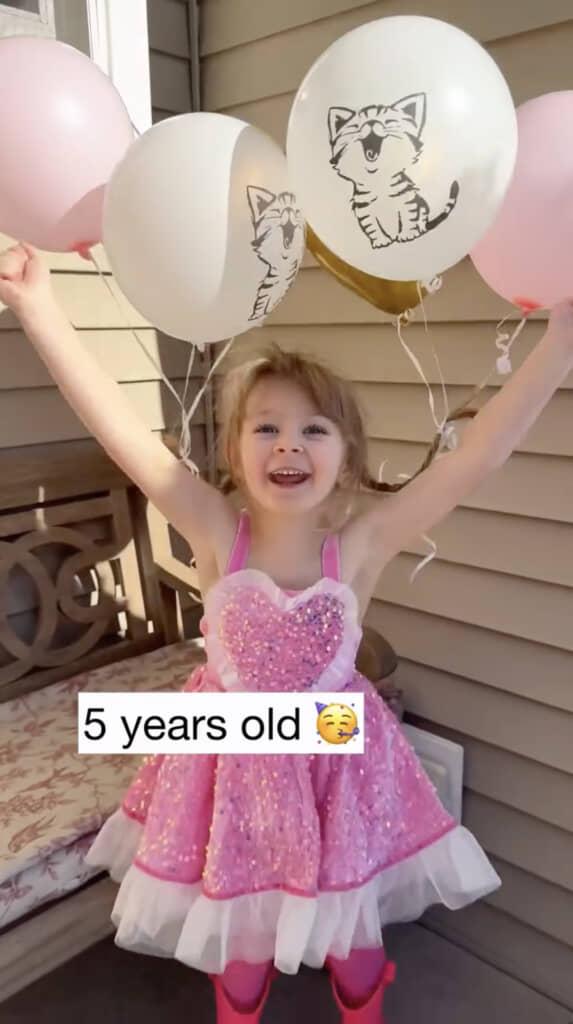 元気いっぱいな5歳の誕生日