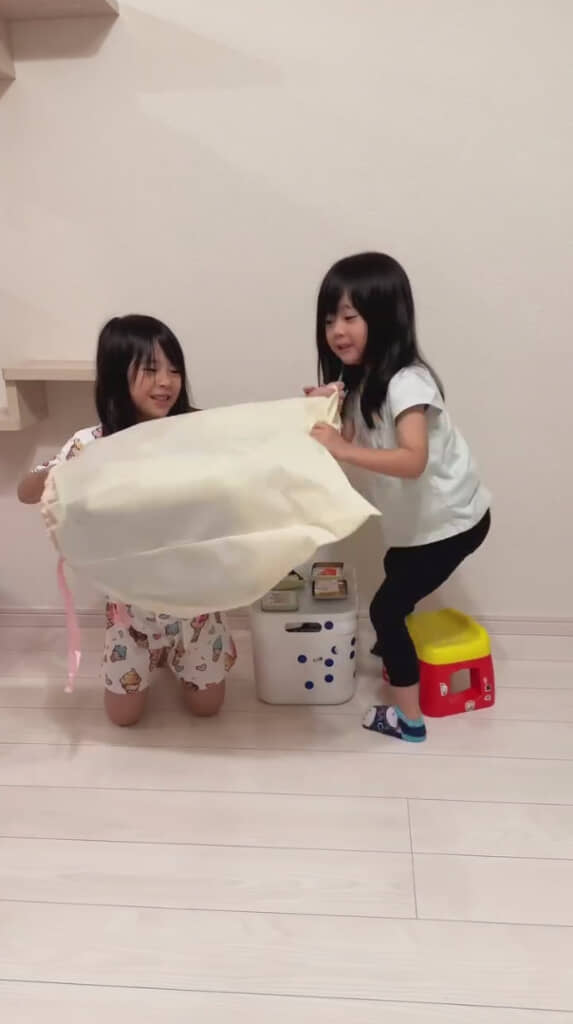 妹のレイちゃんも協力