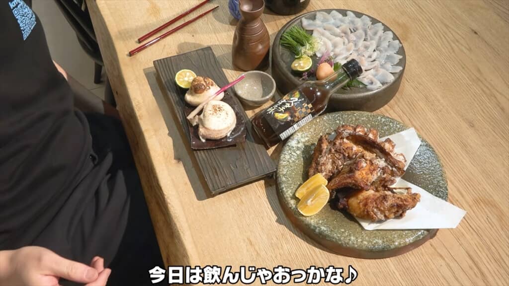 巨大トラフグで作った料理