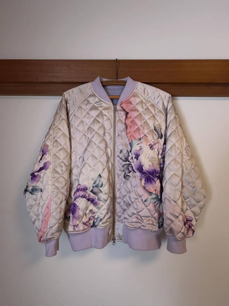 着物からリメイクされたブルゾン