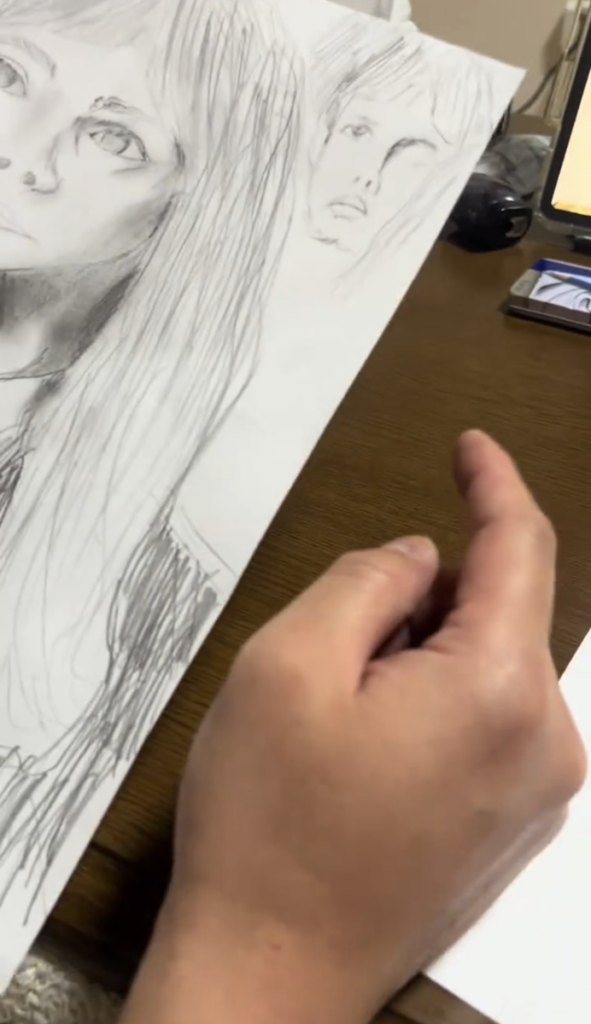 彼氏とお絵描き対決