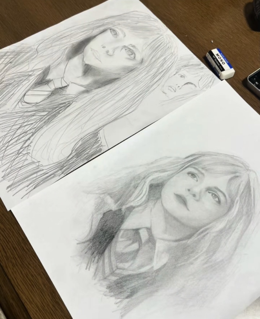 彼氏とお絵描き対決