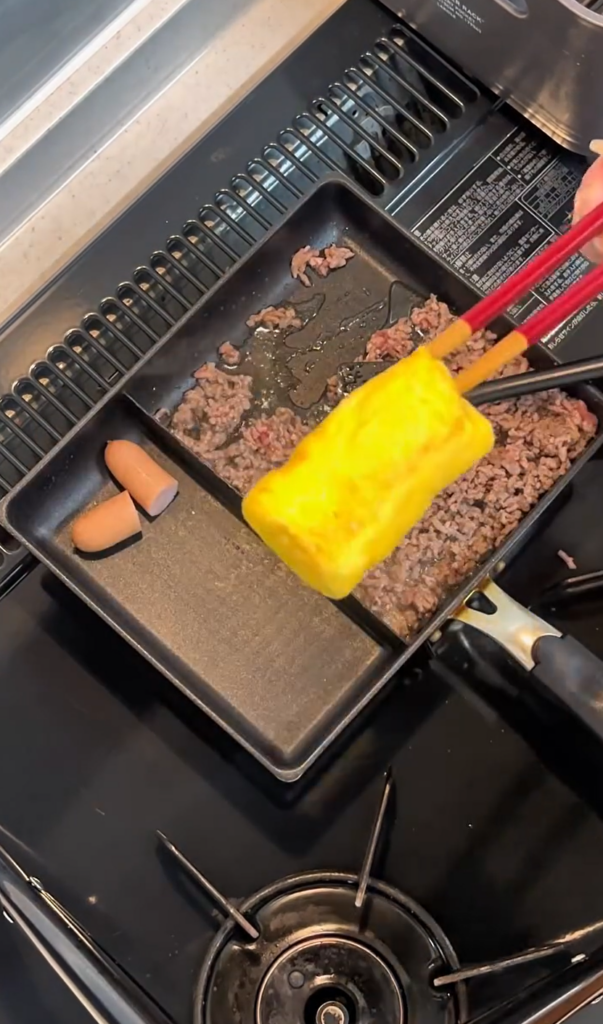 きれいな卵焼きが完成！