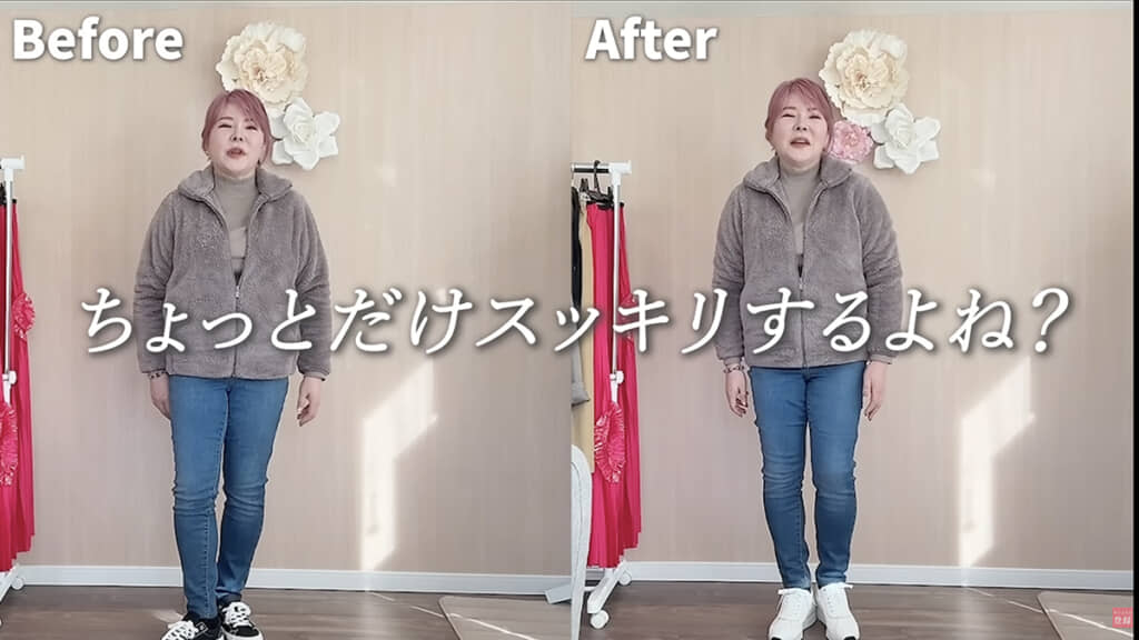 足元をきれいめなスニーカーにするだけで印象が変化