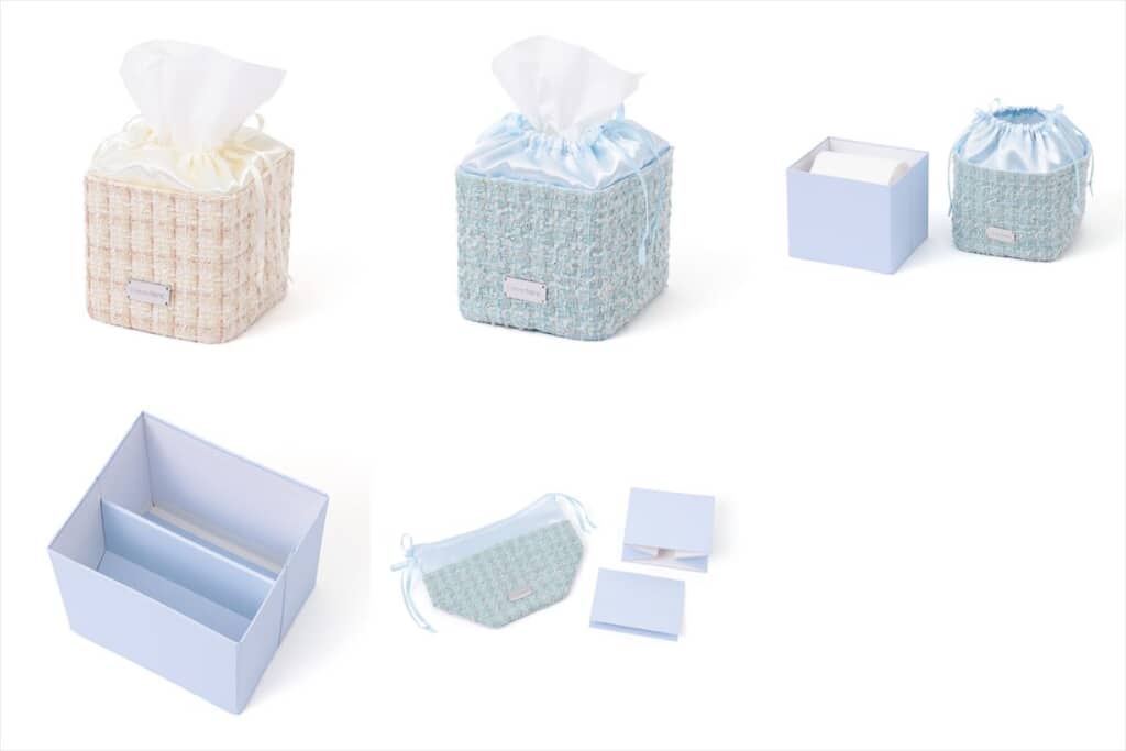 コンパクト ツイードティッシュカバー