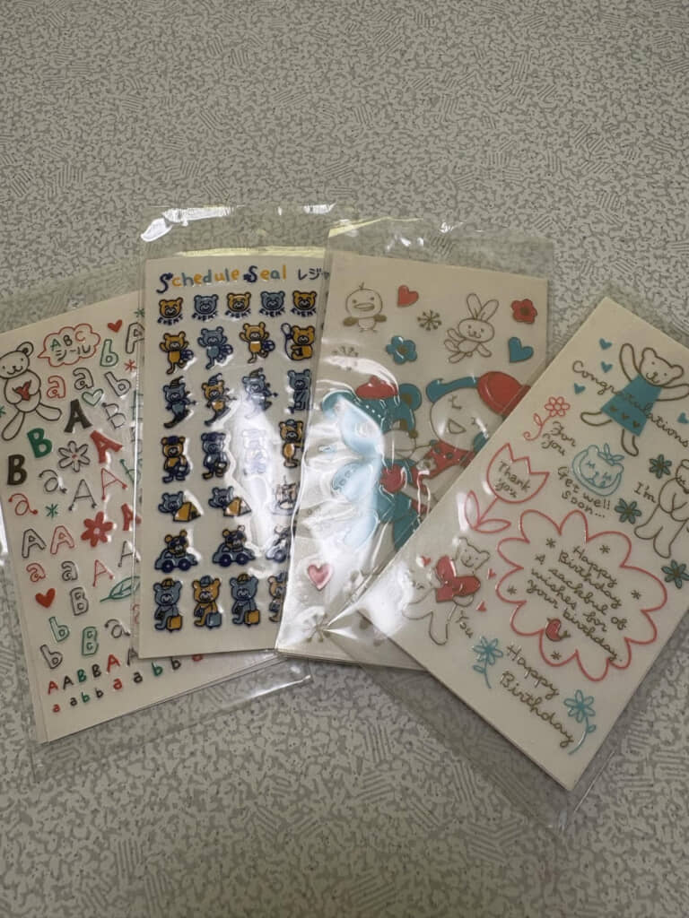 レトロな文具店で見つけた転写シール