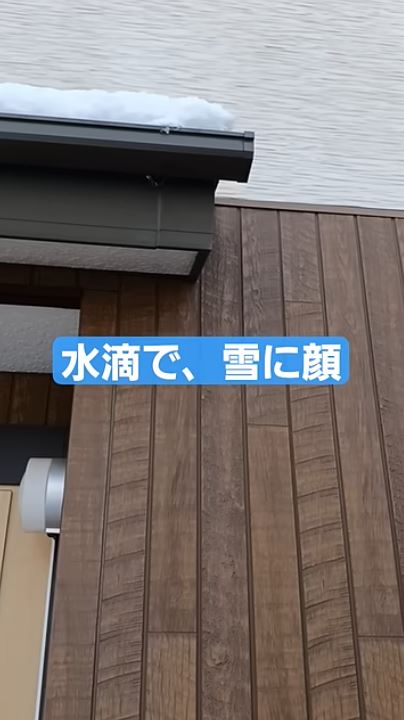 屋根からは雪解け水がしたたる