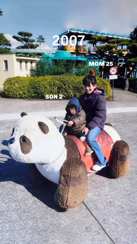 2007年はまだ2歳だった息子さん