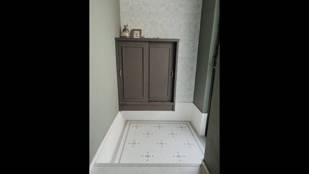 セルフリノベーション後の玄関の靴箱