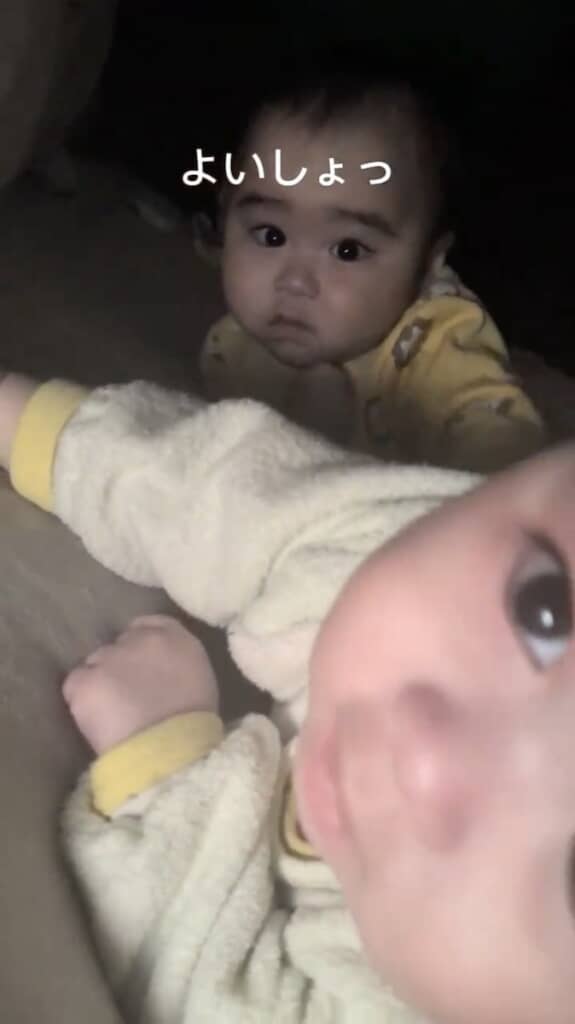 足を使って元の位置に戻してあげました