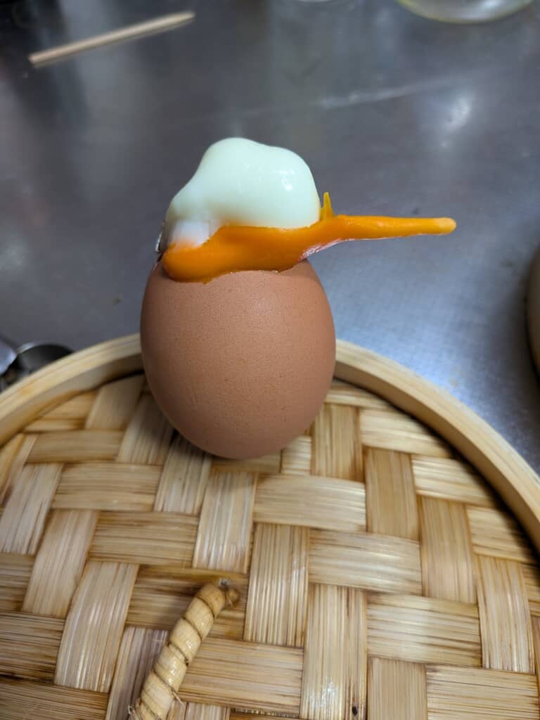 せいろで卵を蒸した結果