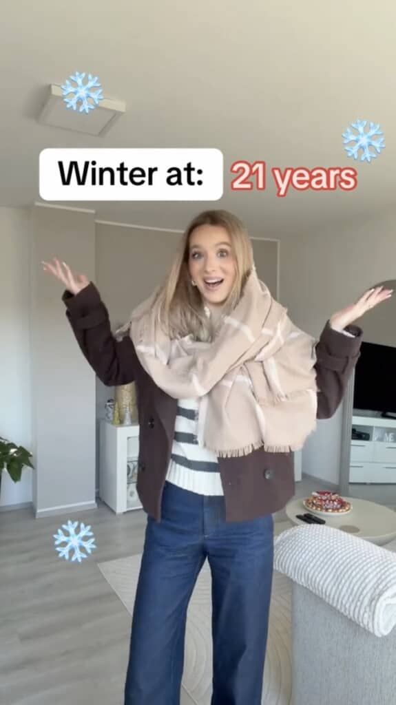 21歳の冬のファッション。20代を迎え、さすがに少しは厚着するようになりました