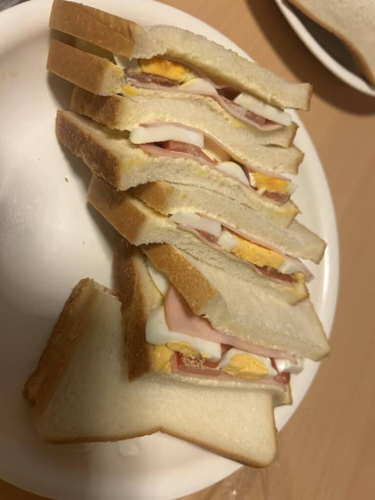 彼氏が作ってくれたサンドイッチ