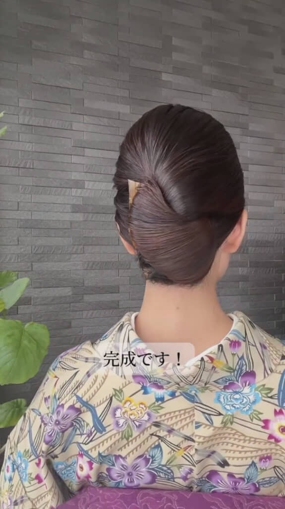 上品ヘアアレンジの完成!
