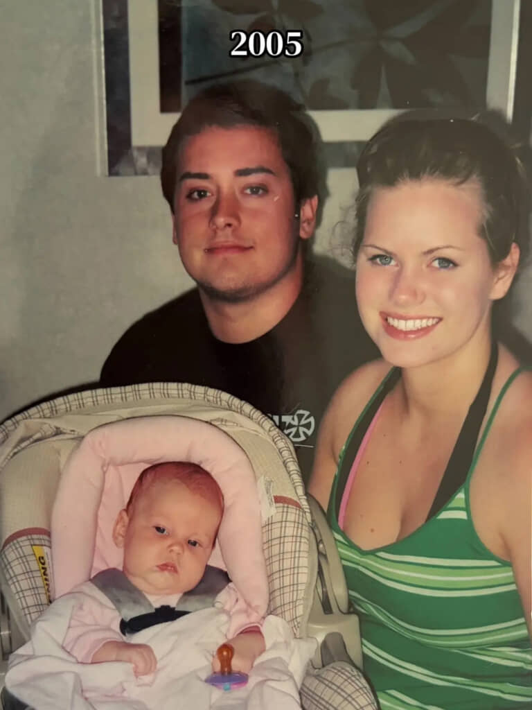 娘が生まれた年に撮影した家族写真