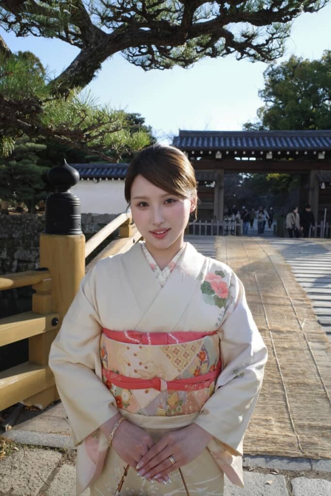 ママの訪問着を着るYUPOさん