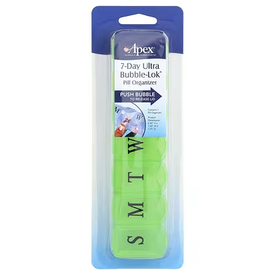 Apex, 7日間用ウルトラ バブルロック ピルケース、1個
