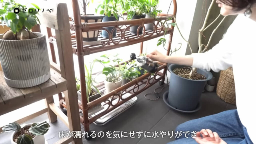 大好きな観葉植物に水やりをしやすいインナーテラス